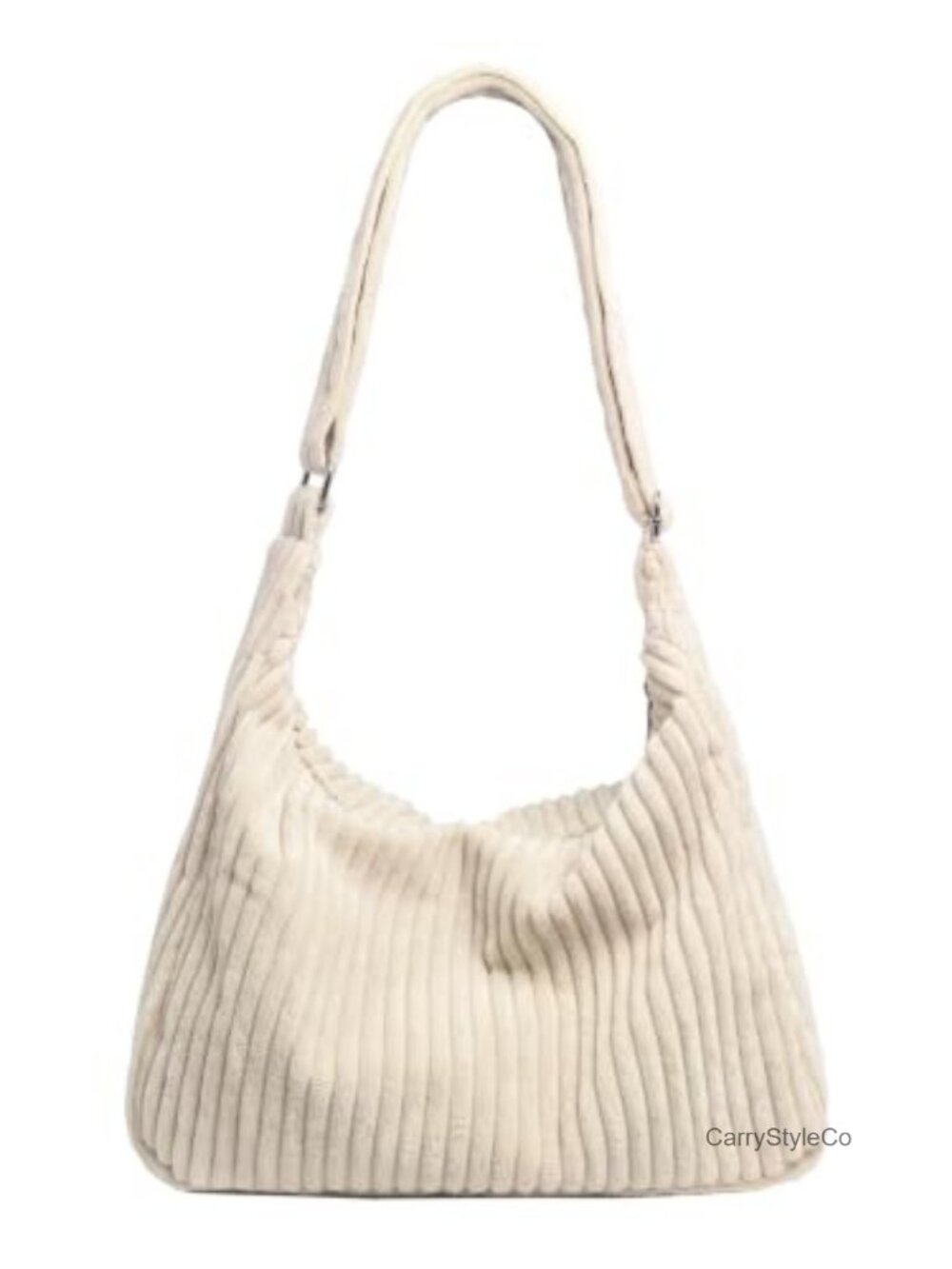 Corduroy Hobo Bag Adjustable Strap Shoulder Crossbody Casual Tote Handbag